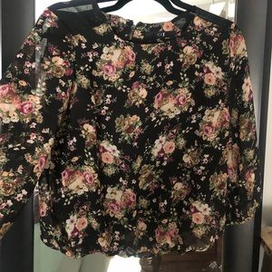 BOGO Chiffon floral Crop too